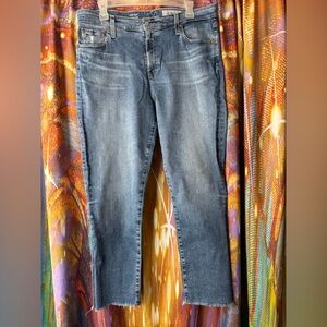 AG ADRIANO GOLDSCHMIED Mari Crop High Rise Straight Jeans ✨